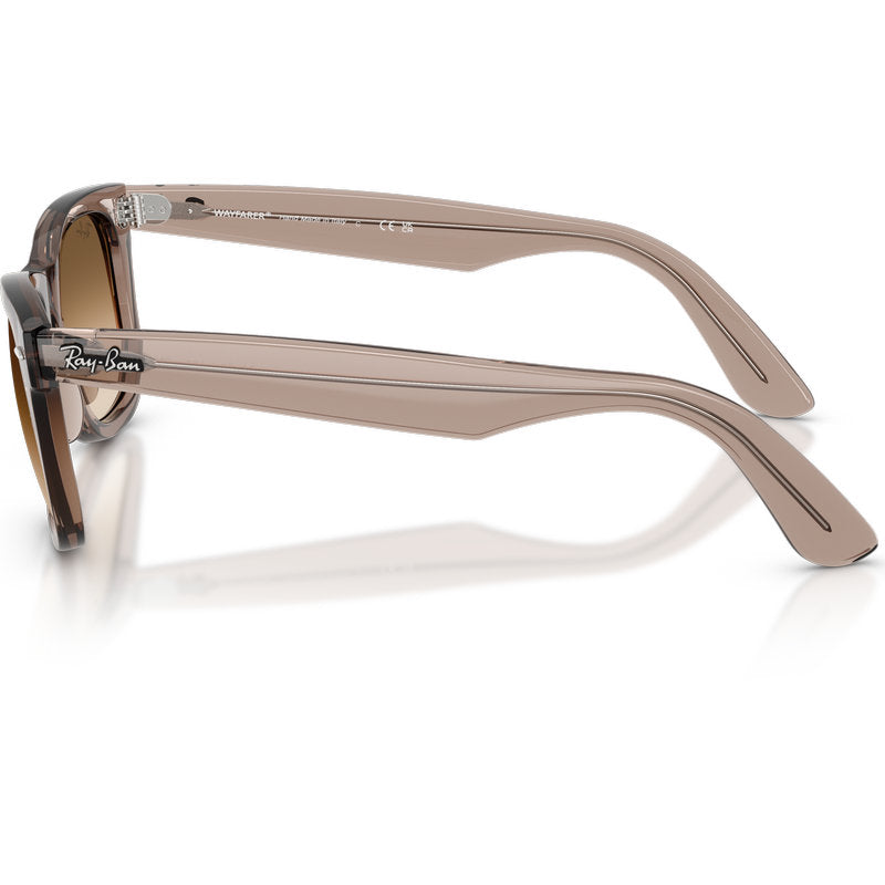 Ray-Ban Wayfarer Ease RB4340 Transparent Light Brown Brown Gradient Glass Side