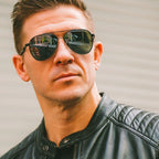 Arthur, Black/Smokey Green Glass Polarised Lenses