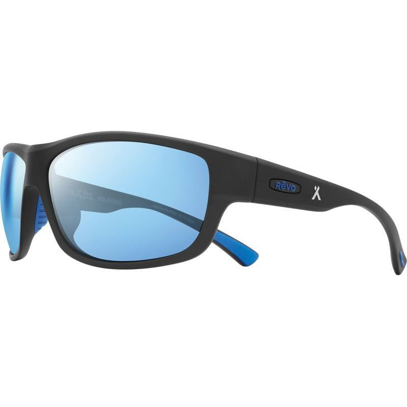 Caper, Matte Black/Blue Water Mirror Polarised Lenses