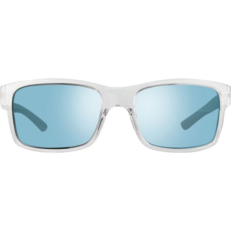 Crawler, Clear Crystal/Blue Water Mirror Polarised Lenses