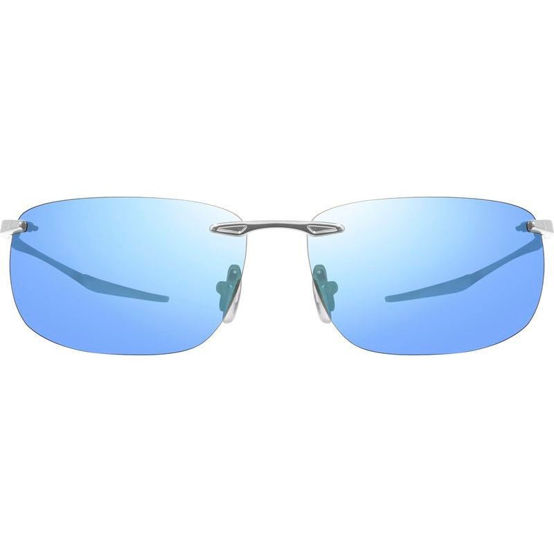 Descend Z, Satin Chrome/Blue Water Mirror Polarised Lenses