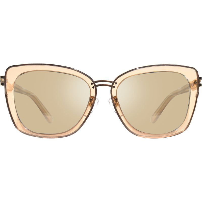 Eva, Caramel/Champagne Mirror Polarised Lenses