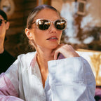Eva, Caramel/Champagne Mirror Polarised Lenses