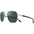 Harrison, Chrome/Smokey Green Silver Flash Mirror Polarised Glass Lenses