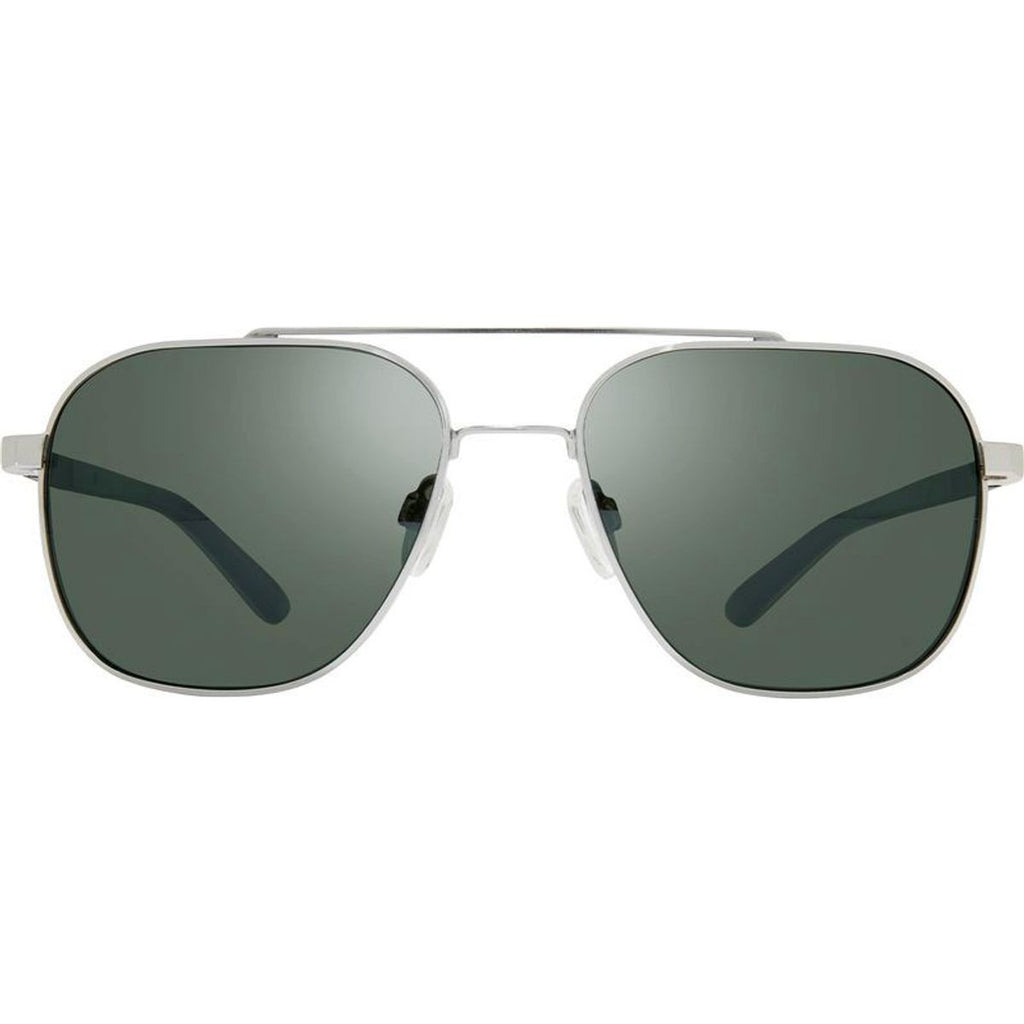 Harrison, Chrome/Smokey Green Silver Flash Mirror Polarised Glass Lenses
