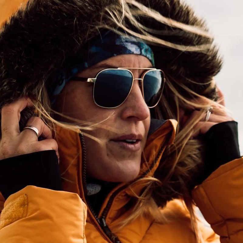 Harrison, Gold/Smokey Green Polarised Glass Lenses