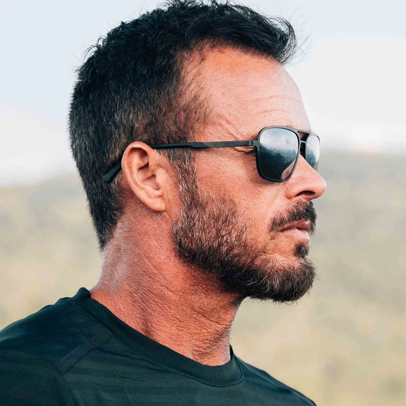 Horizon, Satin Black/Graphite Silver Mirror Polarised Lenses