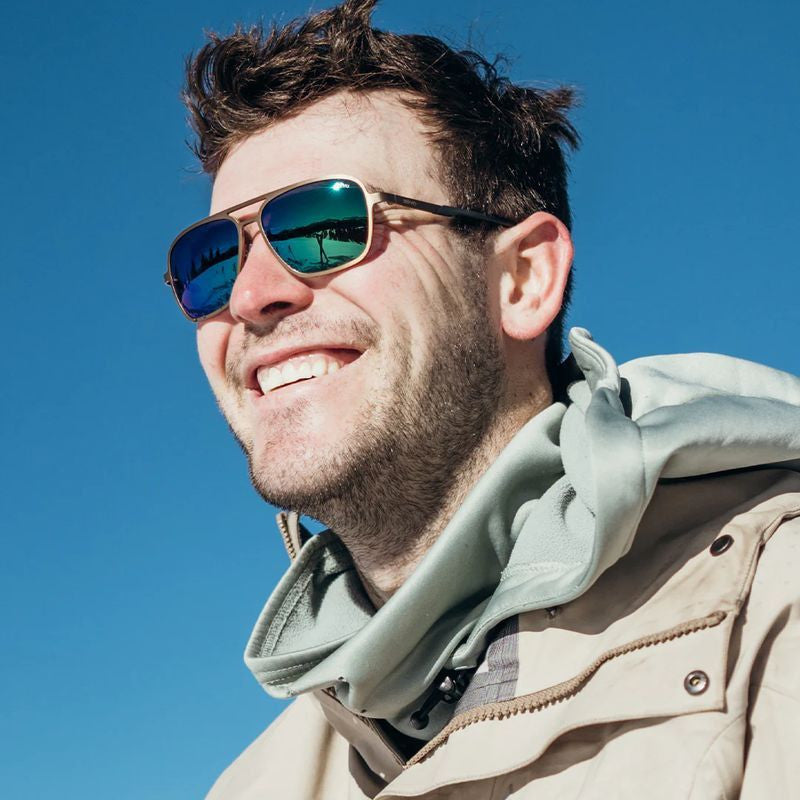 Horizon, Satin Bronze/Evergreen Photochromic Mirror Polarised Lenses
