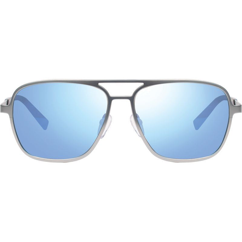 Horizon, Satin Chrome/Blue Water Mirror Photochromic Polarised Lenses