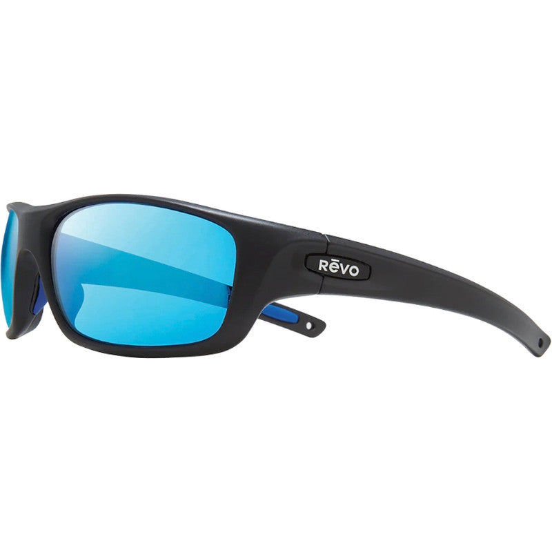 Jasper, Matte Black/H20 Blue Mirror Polarised Glass Lenses