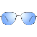 Logan, Satin Gunmetal/Blue Water Mirror Polarised Lenses