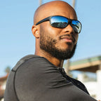 Rebel, Matte Black/Blue Water Mirror Polarised Lenses