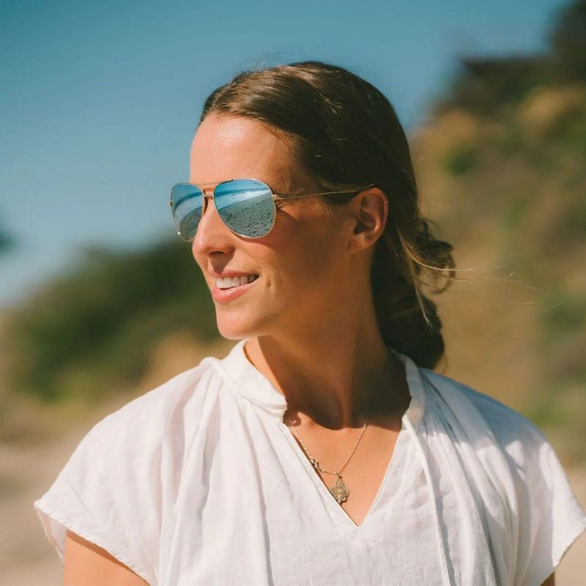 Relay II, Gold/Blue Water Mirror Polarised Lenses