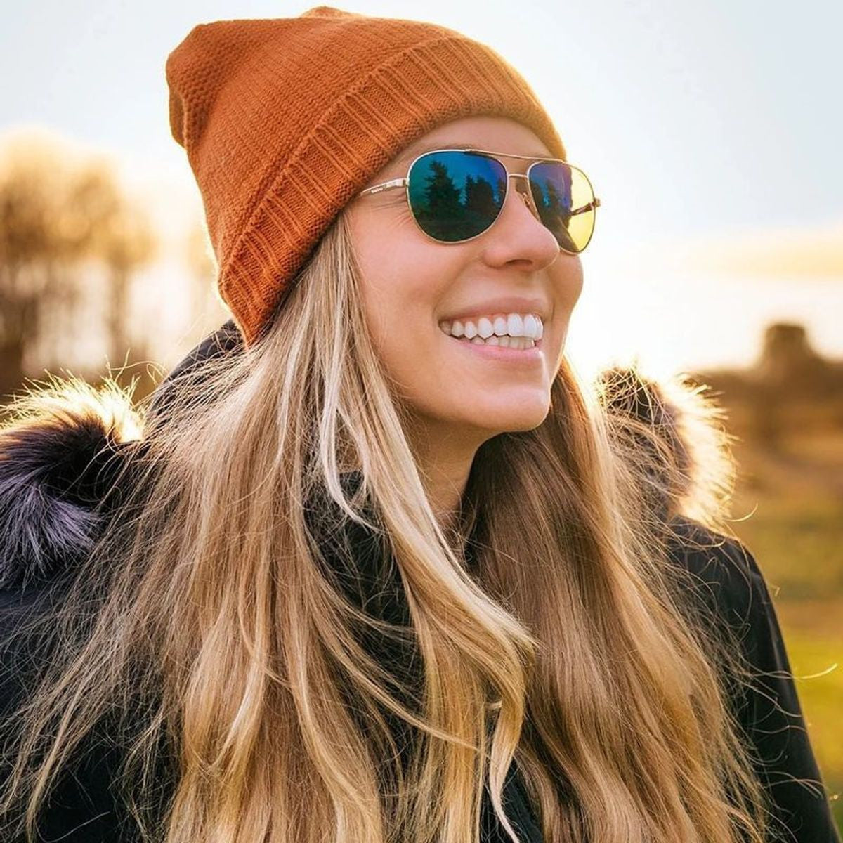 Relay Petite II, Gold/Evergreen Mirror Polarised Lenses