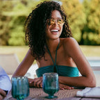 Relay Petite, Rose Gold/Champagne Gold Mirror Polarised Lenses