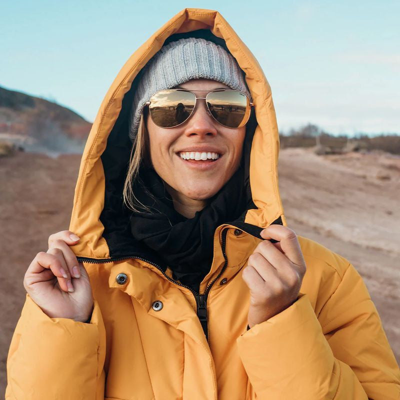Relay, Rose Gold/Champagne Gold Mirror Polarised Lenses