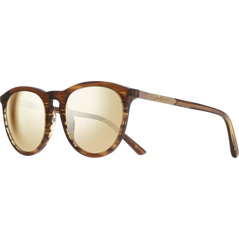 Sage, Amber Horn/Champagne Gold Mirror Polarised Lenses