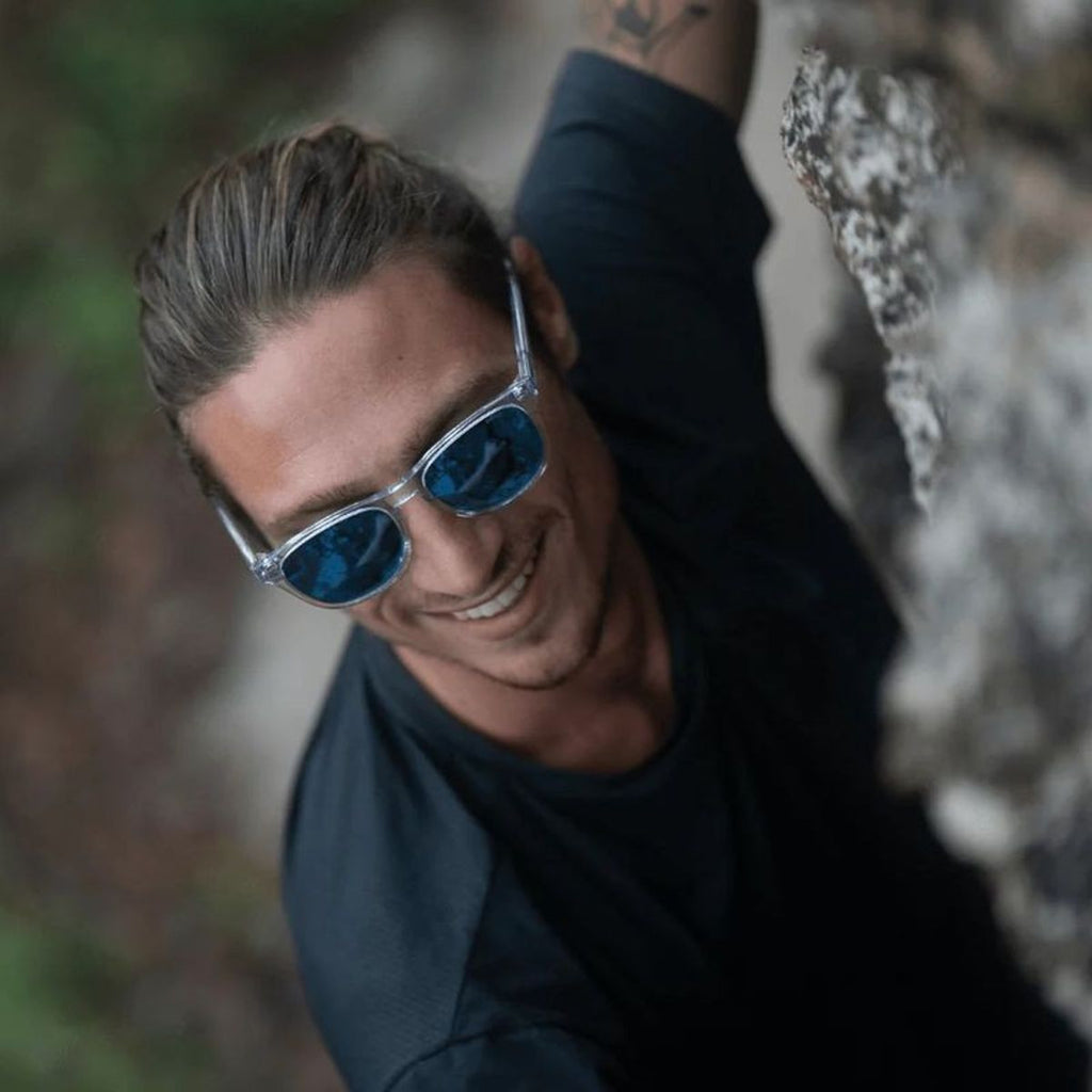Tatum, Crystal/H2O Blue Mirror Polarised Glass Lenses