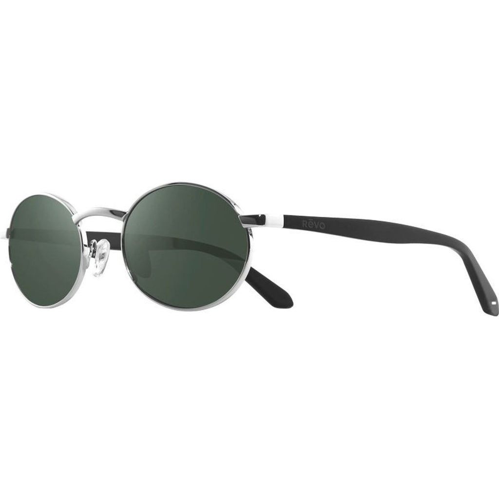 Vintage Oval, Chrome/Smoky Green Polarised Glass Lenses