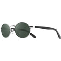 Vintage Oval, Chrome/Smoky Green Polarised Glass Lenses