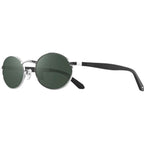 Vintage Oval, Chrome/Smoky Green Polarised Glass Lenses