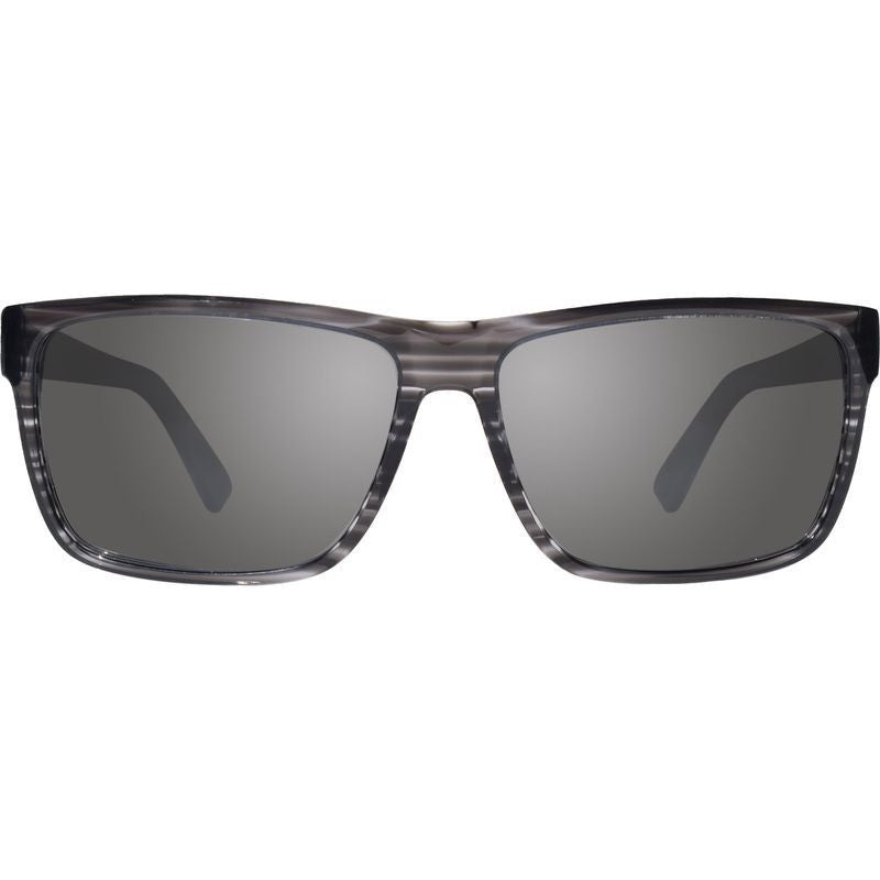 Winston, Grey Horn/Graphite Silver Flash Mirror Polarised Lenses