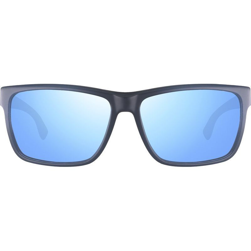 Winston, Matte Black/Blue Water Mirror Polarised Lenses