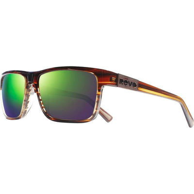 Winston S, Brown Horn/Evergreen Mirror Polarised Lenses