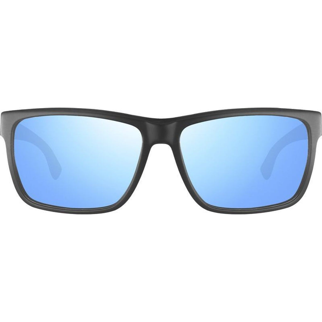 Winston S, Matte Black/Blue Water Mirror Polarised Lenses