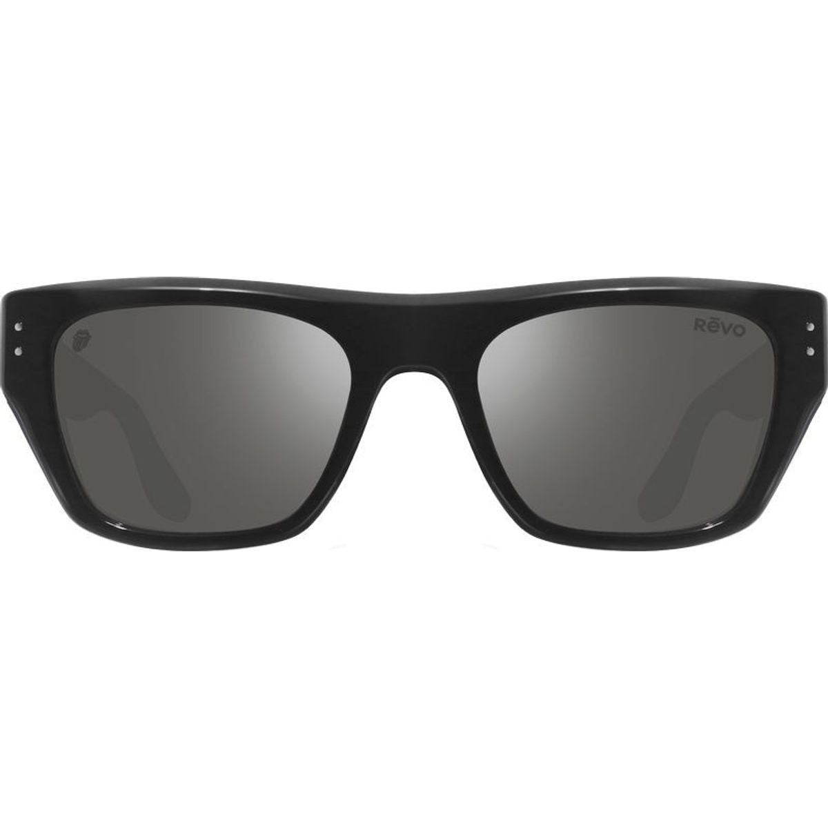 Happy, Revo x The Rolling Stones Black/Graphite Silver Flash Mirror Polarised Lenses