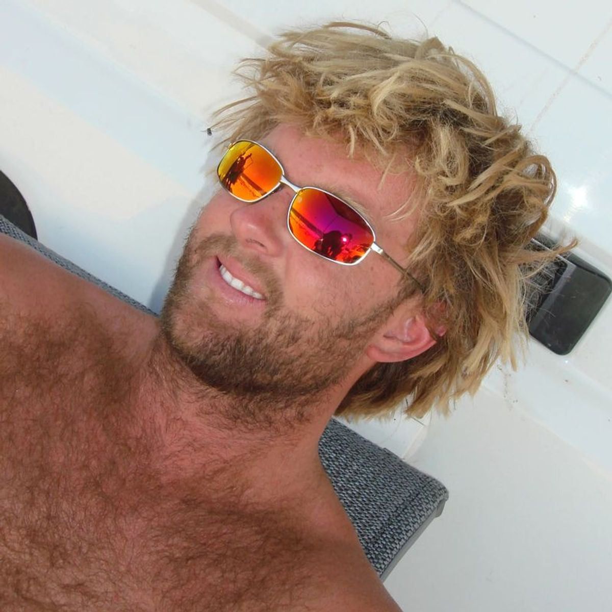 Californication, Matte Silver/Orange Mirror Lenses