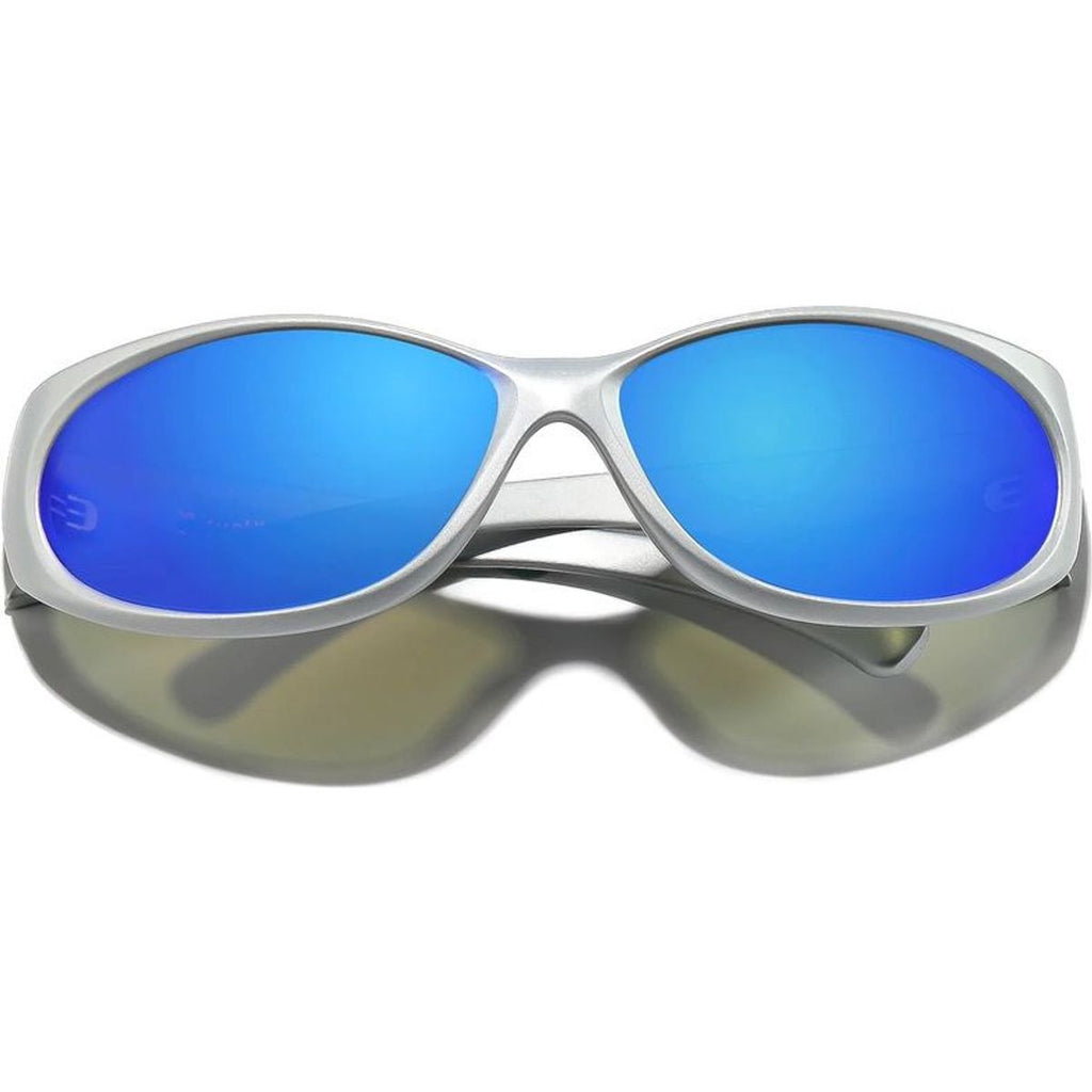 Demon Speed, Matte Chrome/Blue Mirror Polarised Lenses