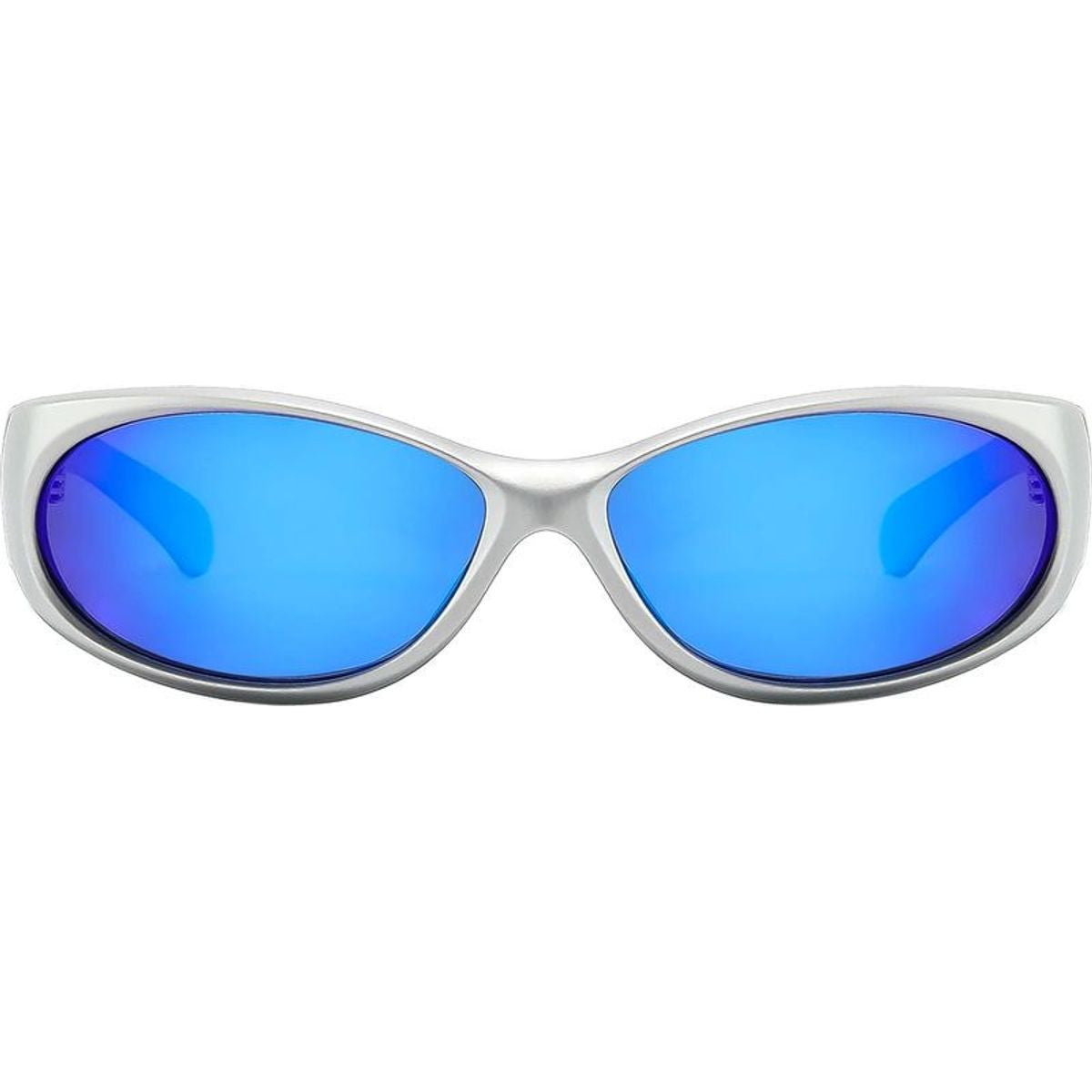 Demon Speed, Matte Chrome/Blue Mirror Polarised Lenses
