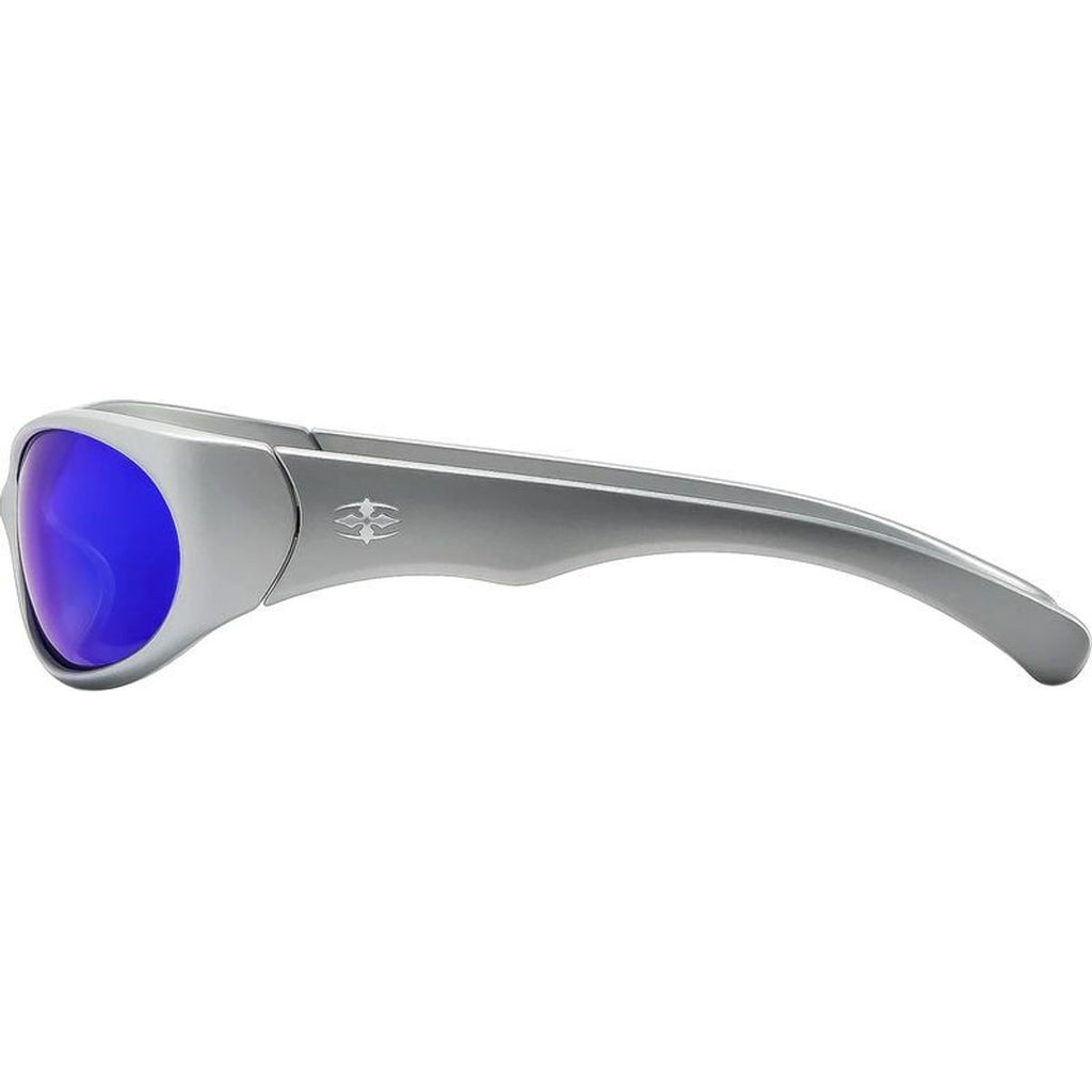 Demon Speed, Matte Chrome/Blue Mirror Polarised Lenses