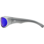 Demon Speed, Matte Chrome/Blue Mirror Polarised Lenses