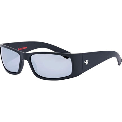Doomsday Machine, Matte Black/Silver Mirror Polarised Lenses