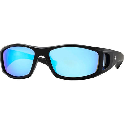 Dragster, Matte Black/Blue Mirror Polarised Lenses