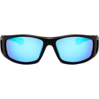 Dragster, Matte Black/Blue Mirror Polarised Lenses