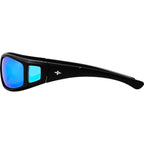 Dragster, Matte Black/Blue Mirror Polarised Lenses