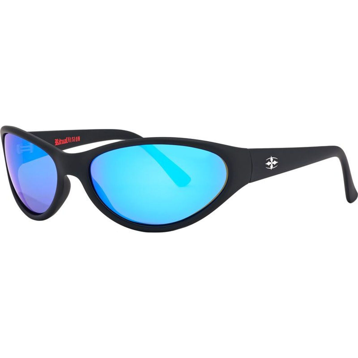Morphine, Matte Black/Blue Mirror Polarised Lenses