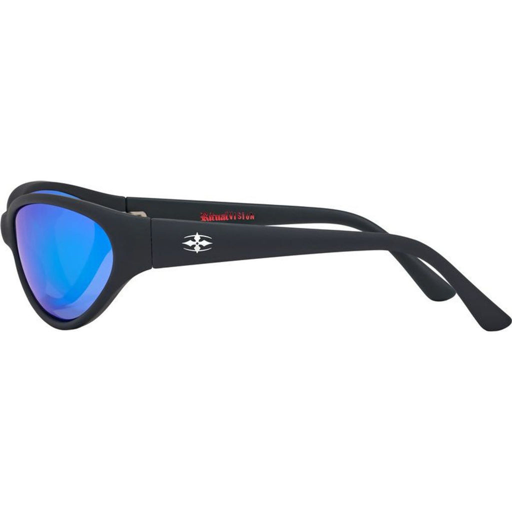Morphine, Matte Black/Blue Mirror Polarised Lenses