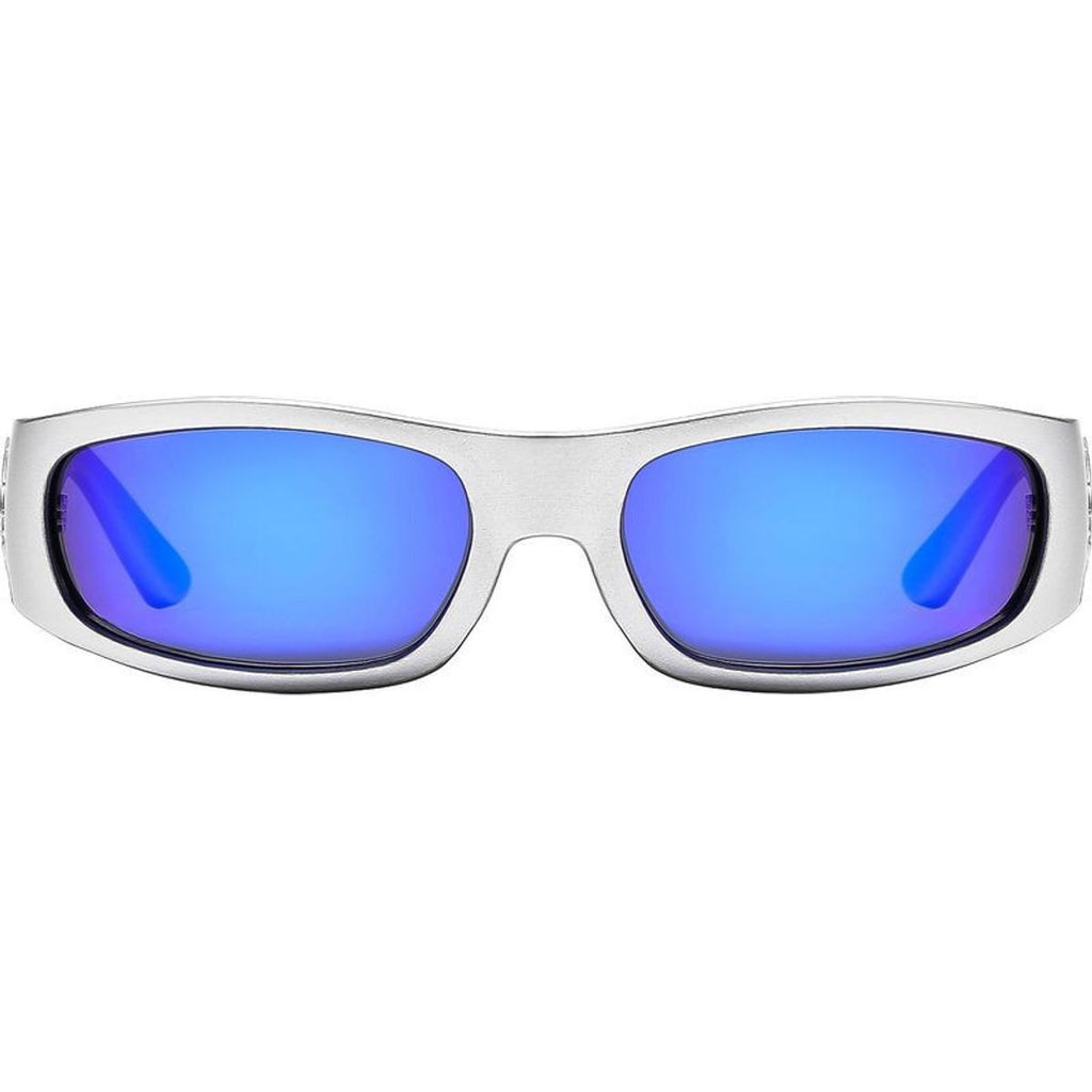 Parasite, Matte Chrome/Blue Mirror Polarised Lenses