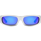 Parasite, Matte Chrome/Blue Mirror Polarised Lenses