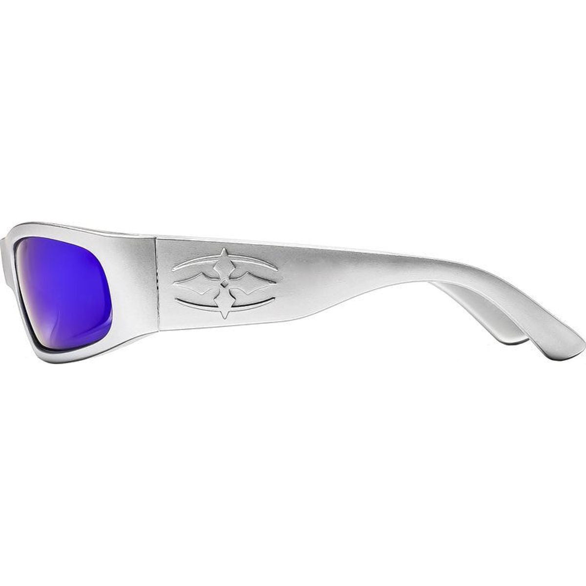 Parasite, Matte Chrome/Blue Mirror Polarised Lenses