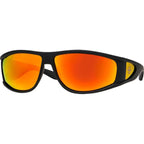 The Vacationer, Matte Black/Orange Mirror Polarised Lenses