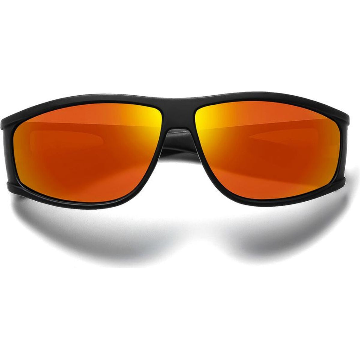 The Vacationer, Matte Black/Orange Mirror Polarised Lenses