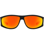 The Vacationer, Matte Black/Orange Mirror Polarised Lenses