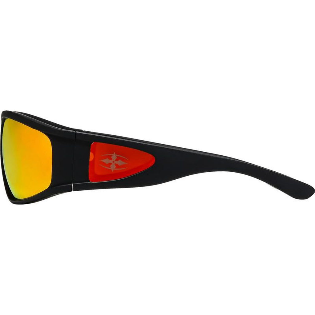 The Vacationer, Matte Black/Orange Mirror Polarised Lenses