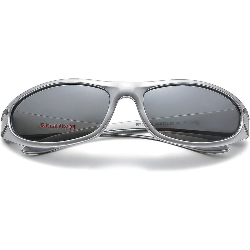 Ritual Vision Piranha Kiss Matte Chrome Silver Mirror Polarised Front2