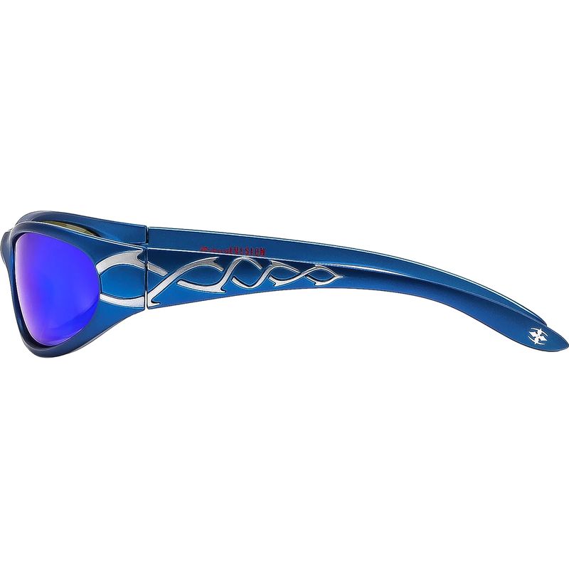 Ritual Vision Piranha Kiss Metallic Blue Blue Mirror Polarised Side